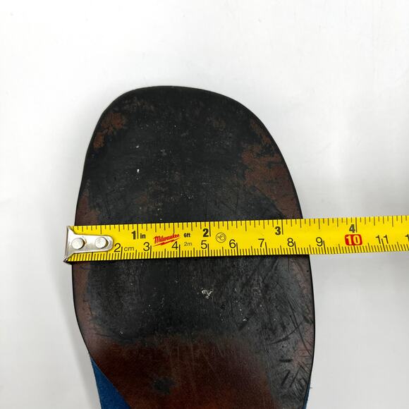 Vintage Rhea Nichols Suede Wedges Mary Jane Shoes Blue Rainbow Memphis - Picture 10 of 12